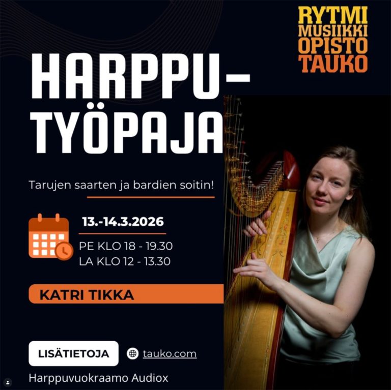 Irlantilaisen harpun työpaja